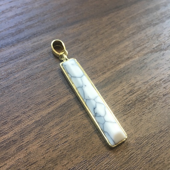 Reconstituted Howlite rectangle Stone - Picture 2 of 8